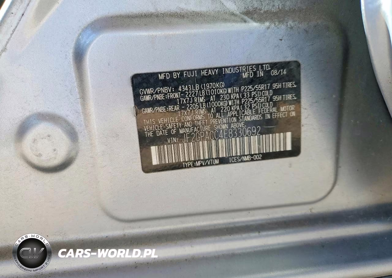 2014 Subaru Xv Crosstrek 2.0 Premium VIN:JF2GPACC4E8330692 - 13