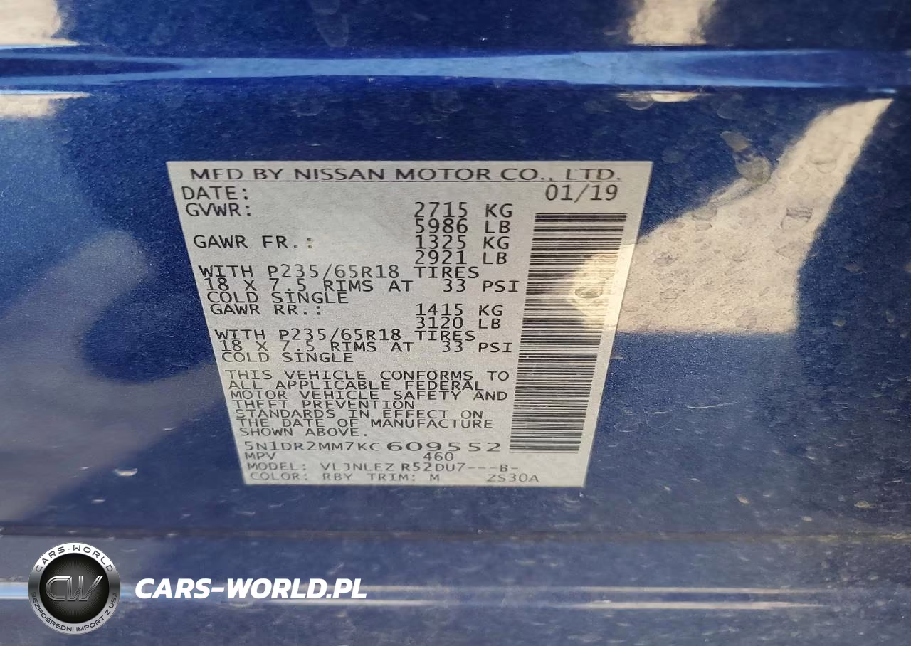 2019 Nissan Pathfinder Sv VIN:5N1DR2MM7KC609552 - 12