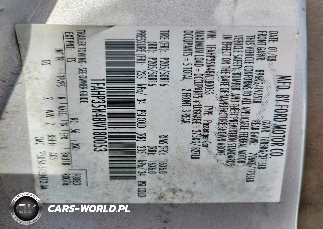 2008 Ford Focus Se VIN:1FAHP35N48W180053 - 13
