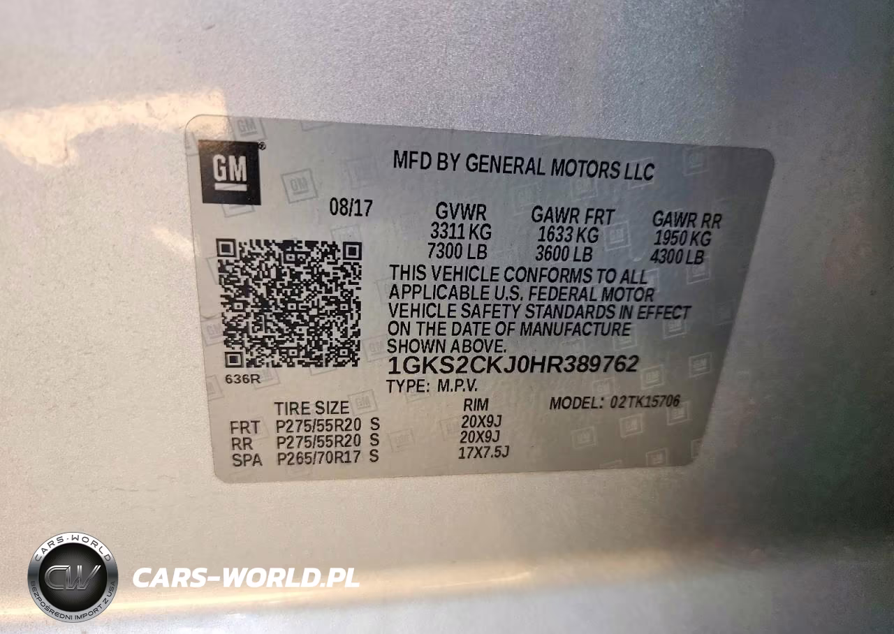2017 GMC Yukon Denali VIN:1GKS2CKJ0HR389762 - 13