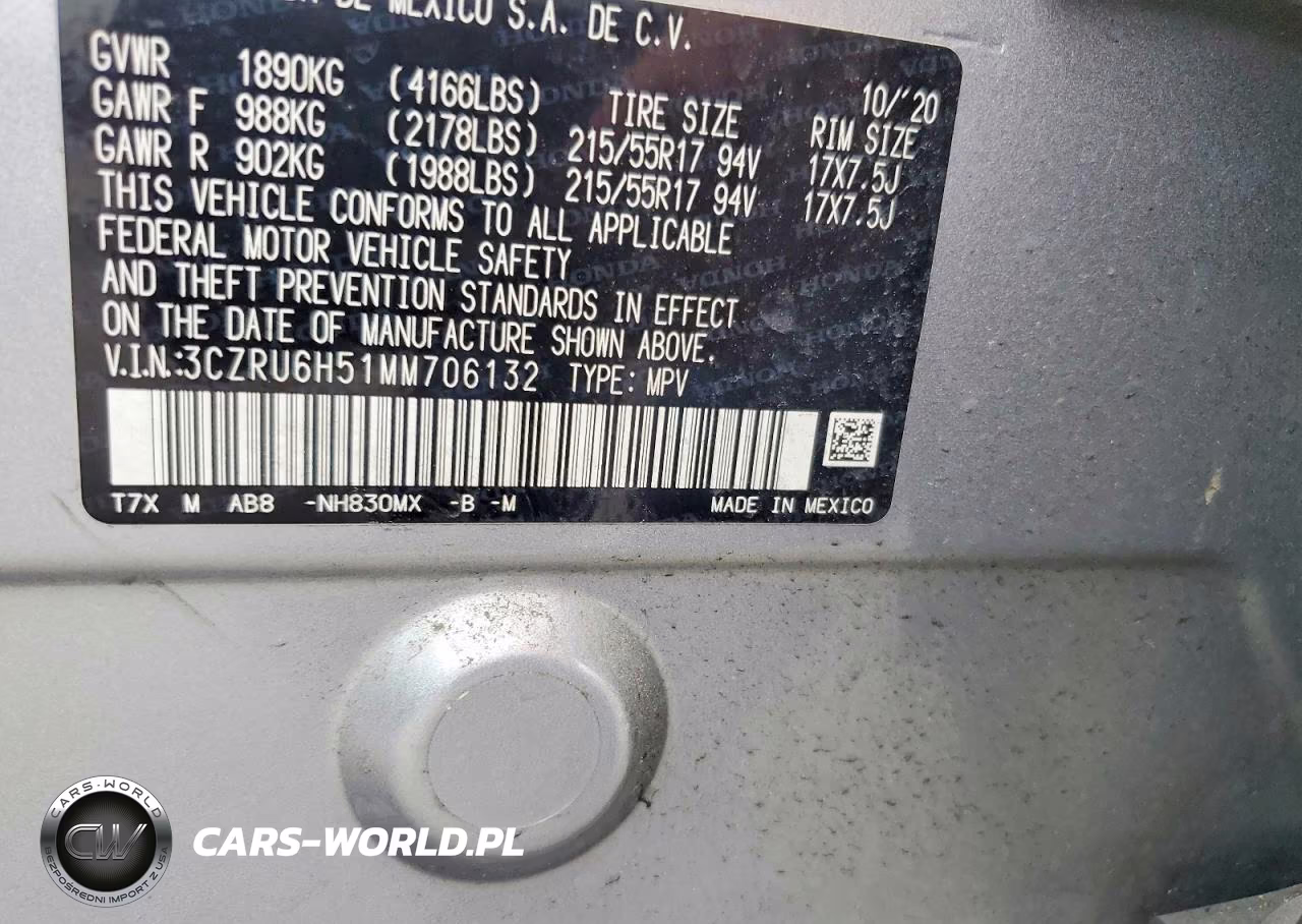 2021 Honda Hr-V Ex VIN:3CZRU6H51MM706132 - 13