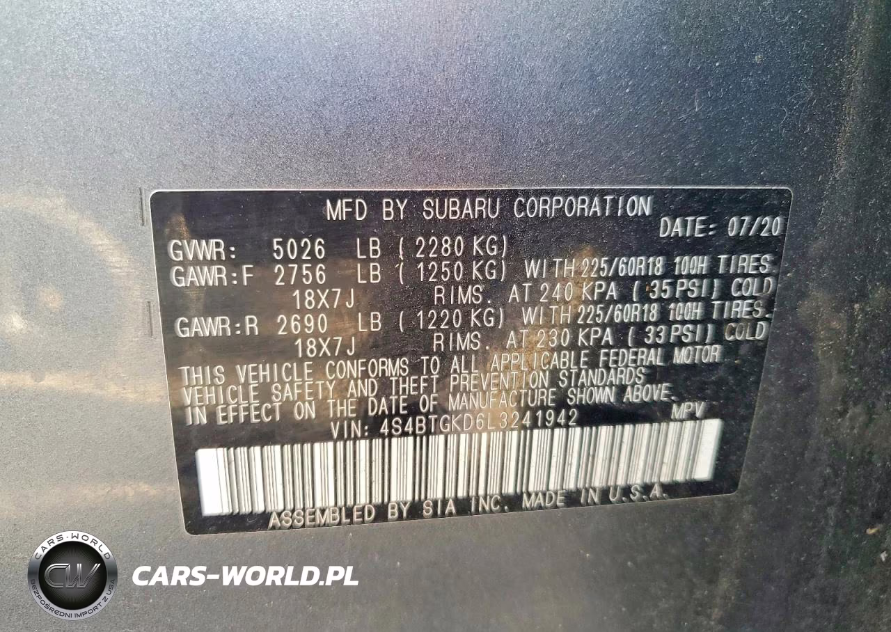 2020 Subaru Outback Onyx Edition Xt VIN:4S4BTGKD6L3241942 - 13