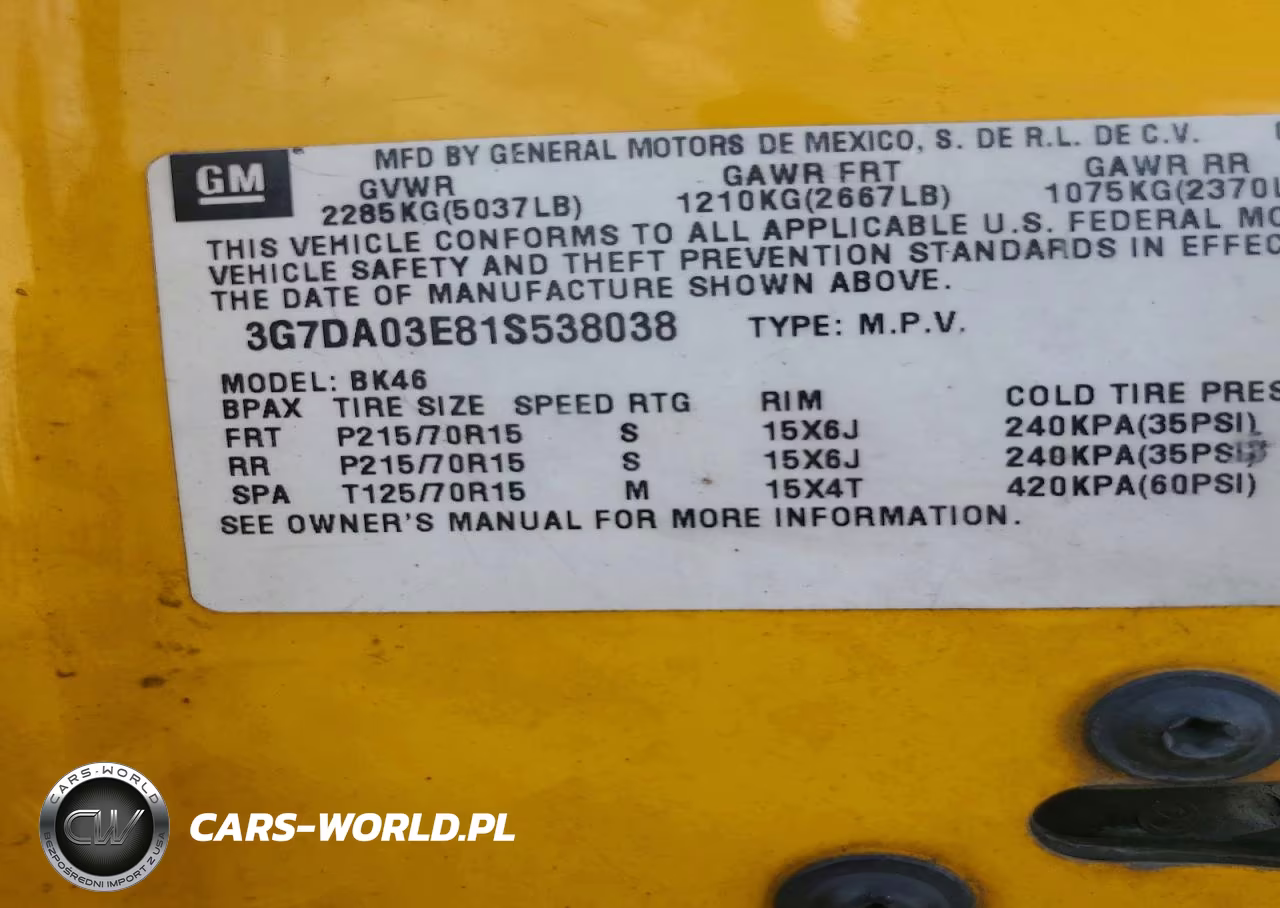 2001 Pontiac Aztek VIN:3G7DA03E81S538038 - 13