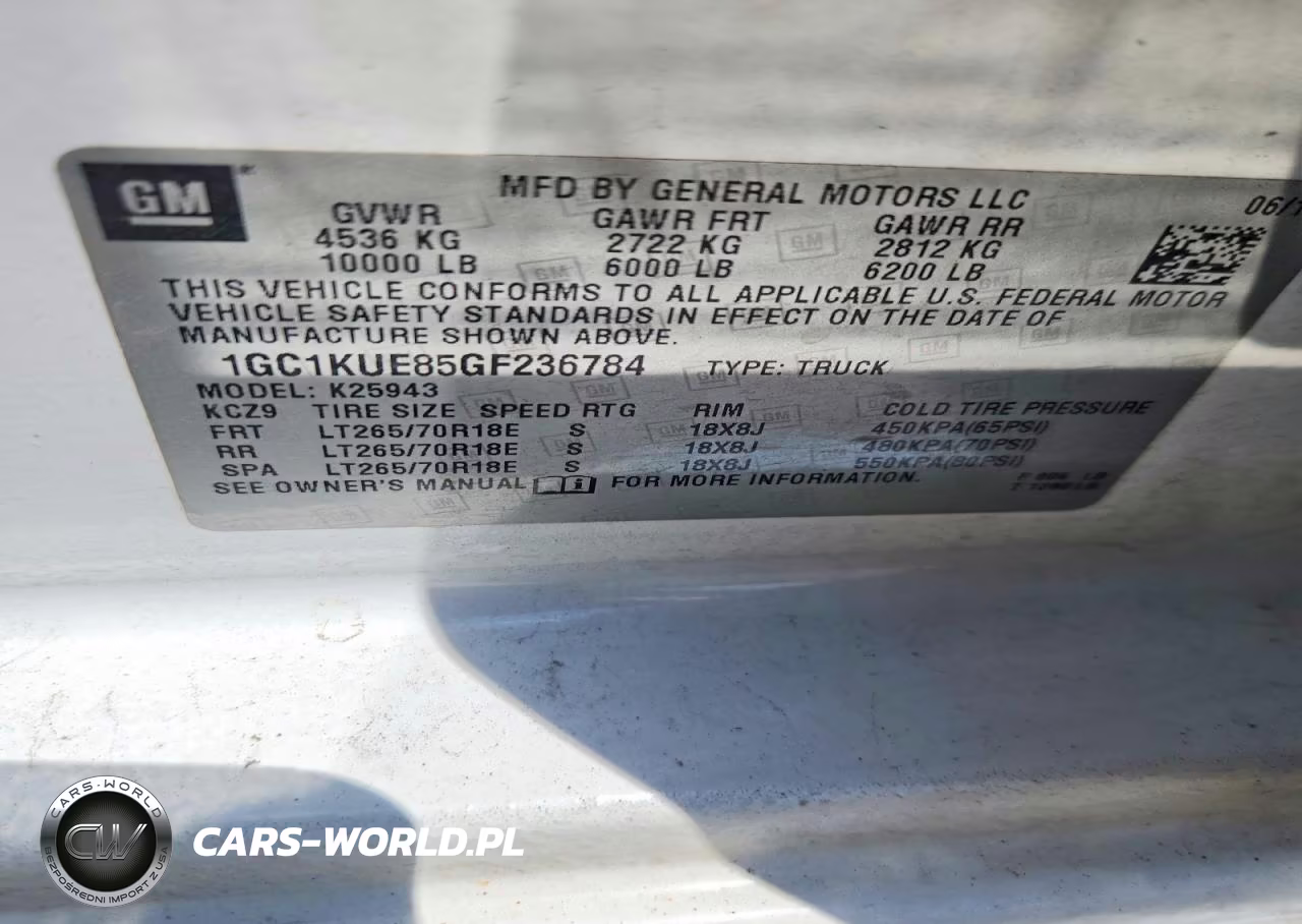 2016 Chevrolet Silverado K2500 Heavy Duty VIN:1GC1KUE85GF236784 - 12