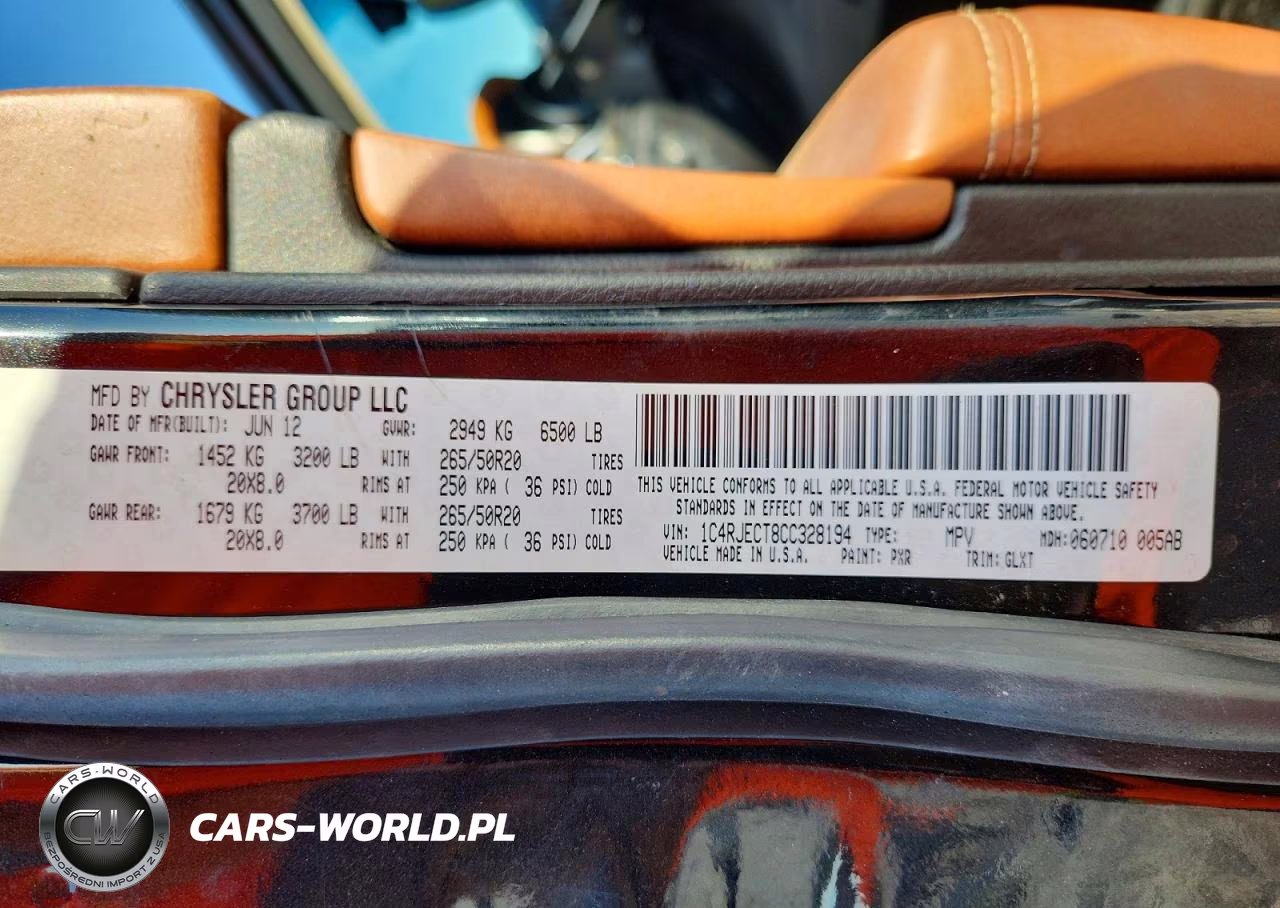 2012 Jeep Grand Cherokee Overland VIN:1C4RJECT8CC328194 - 13