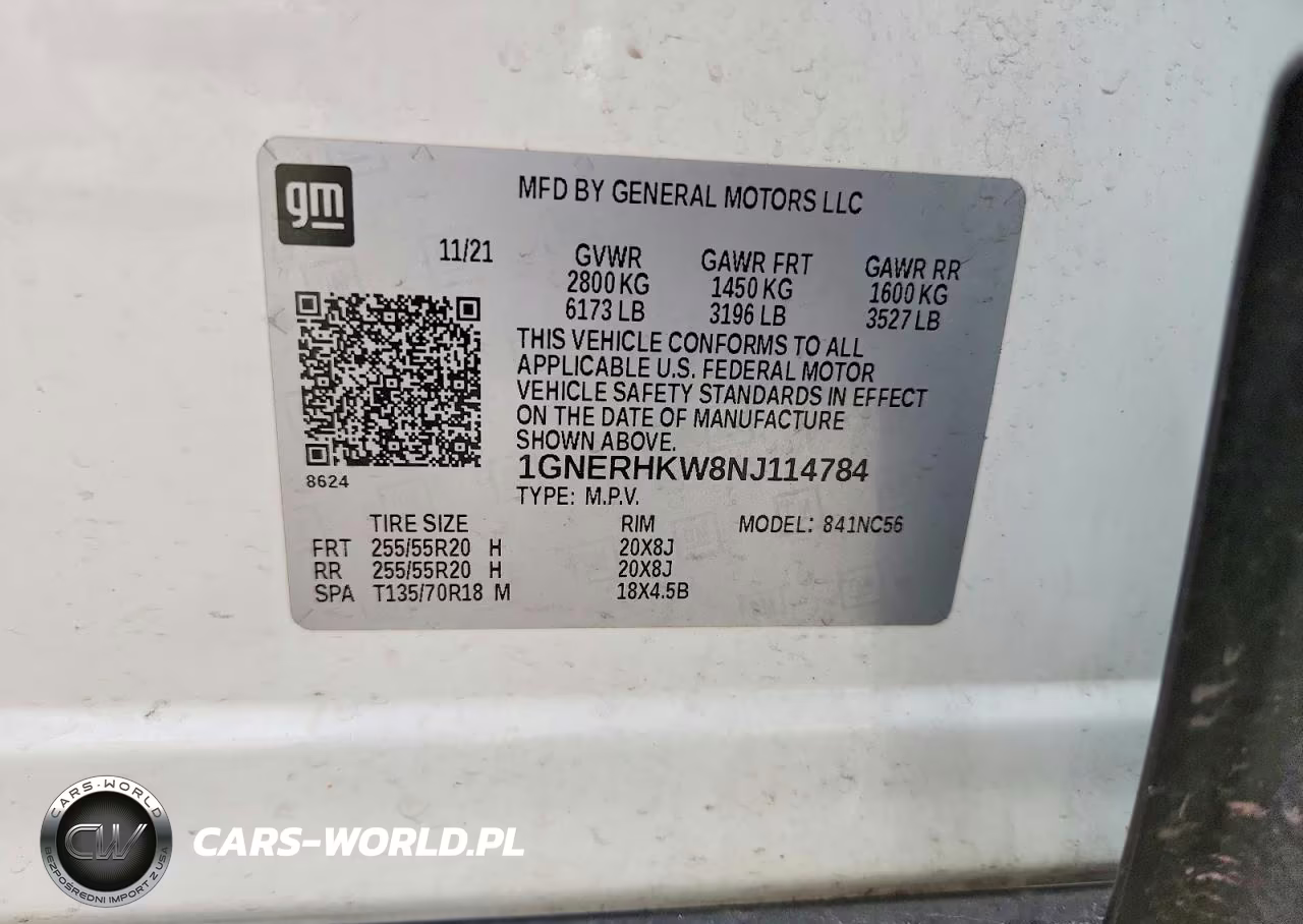 2022 Chevrolet Traverse Lt VIN:1GNERHKW8NJ114784 - 13