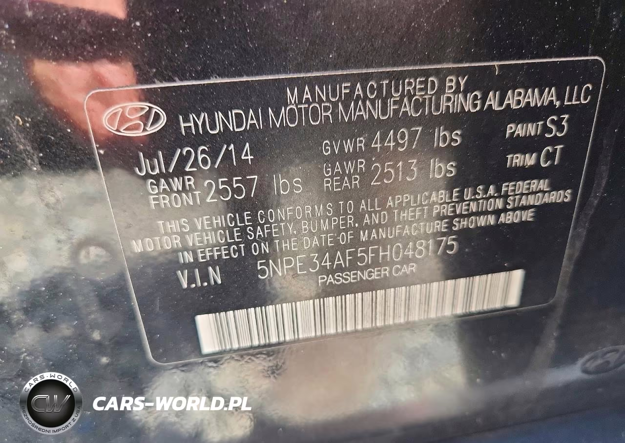 2015 Hyundai Sonata Sport VIN:5NPE34AF5FH048175 - 12