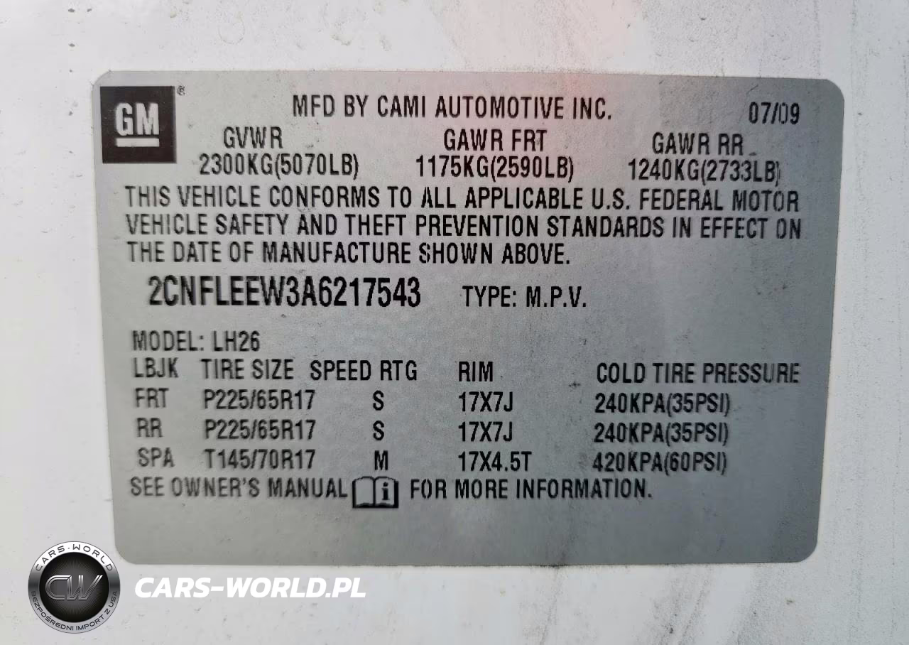 2010 Chevrolet Equinox Lt VIN:2CNFLEEW3A6217543 - 13