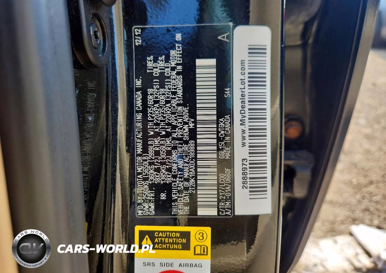 2013 Lexus Rx 350 Base VIN:2T2BK1BAXDC189889 - 12