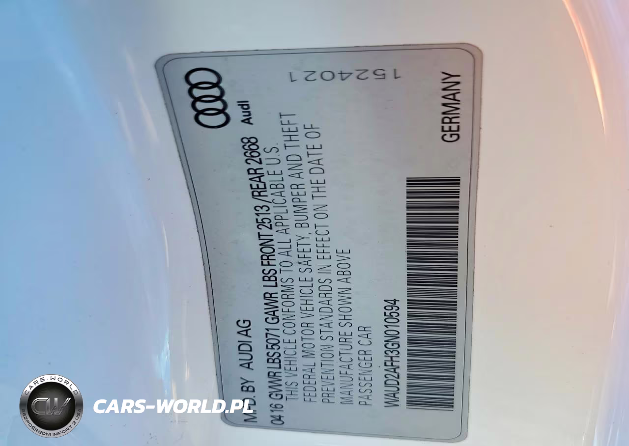 2016 Audi A5 Premium Plus S-Line VIN:WAUD2AFH3GN010594 - 12