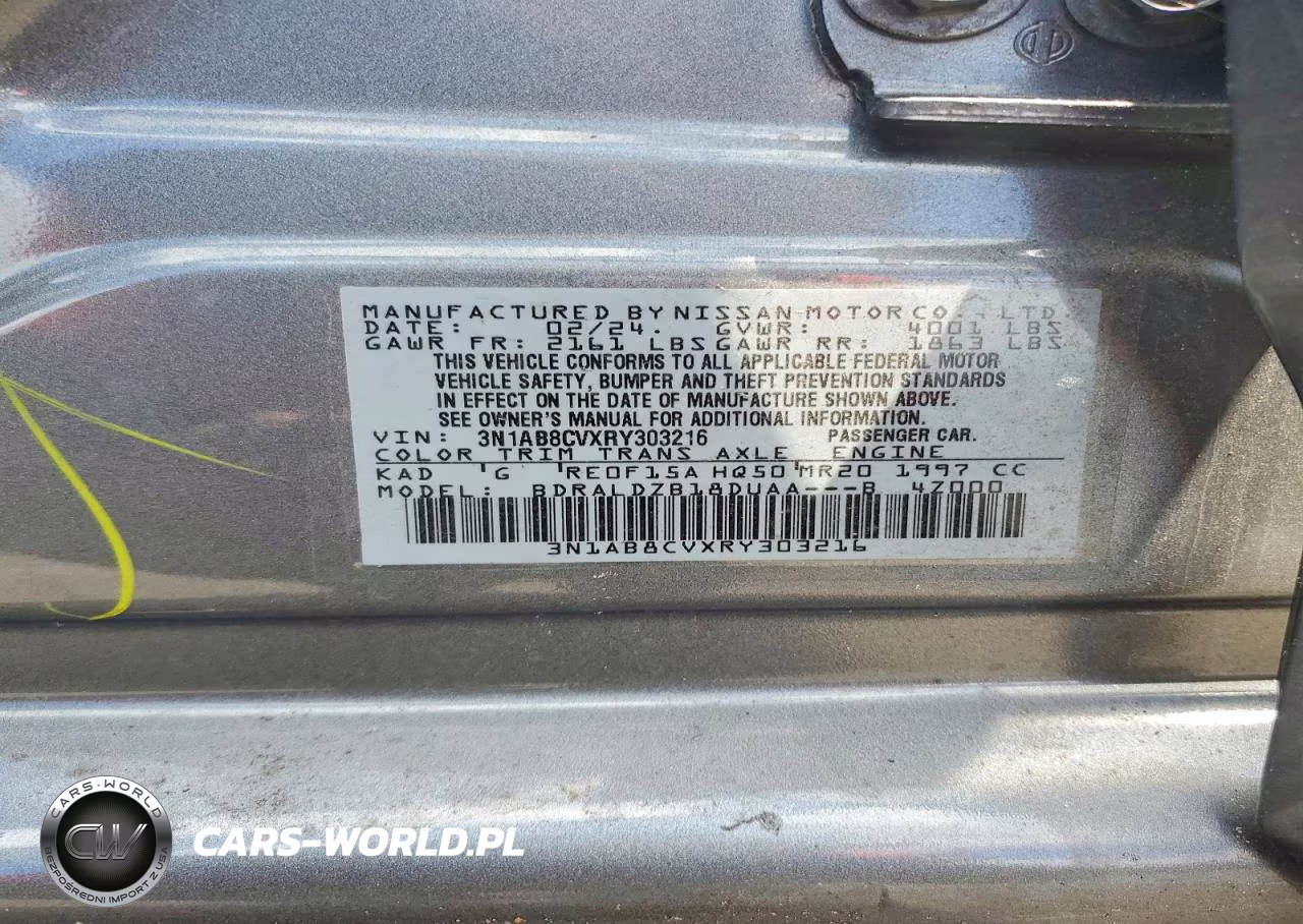 2024 Nissan Sentra Sv VIN:3N1AB8CVXRY303216 - 13
