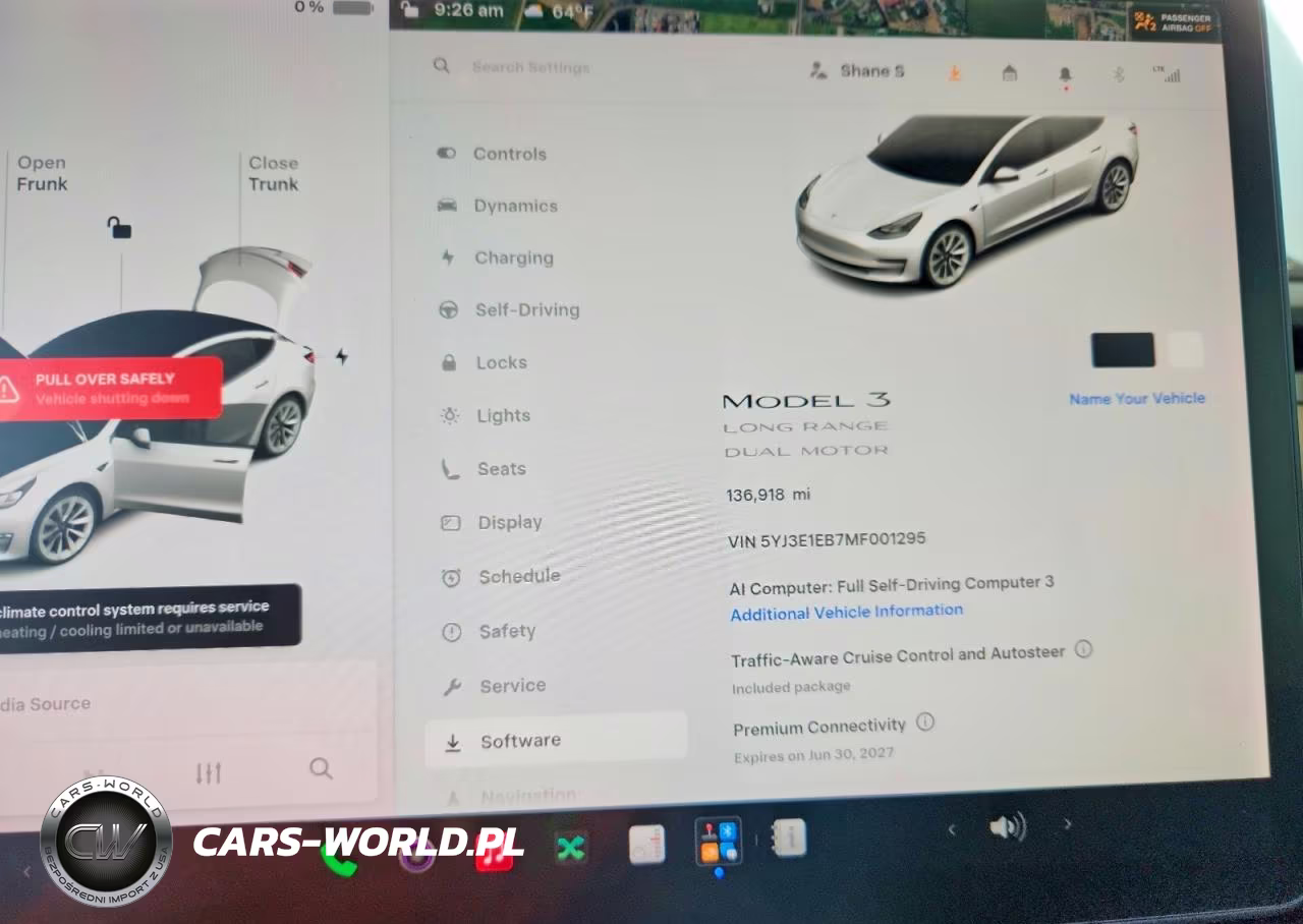 2021 Tesla Model 3 VIN:5YJ3E1EB7MF001295 - 9