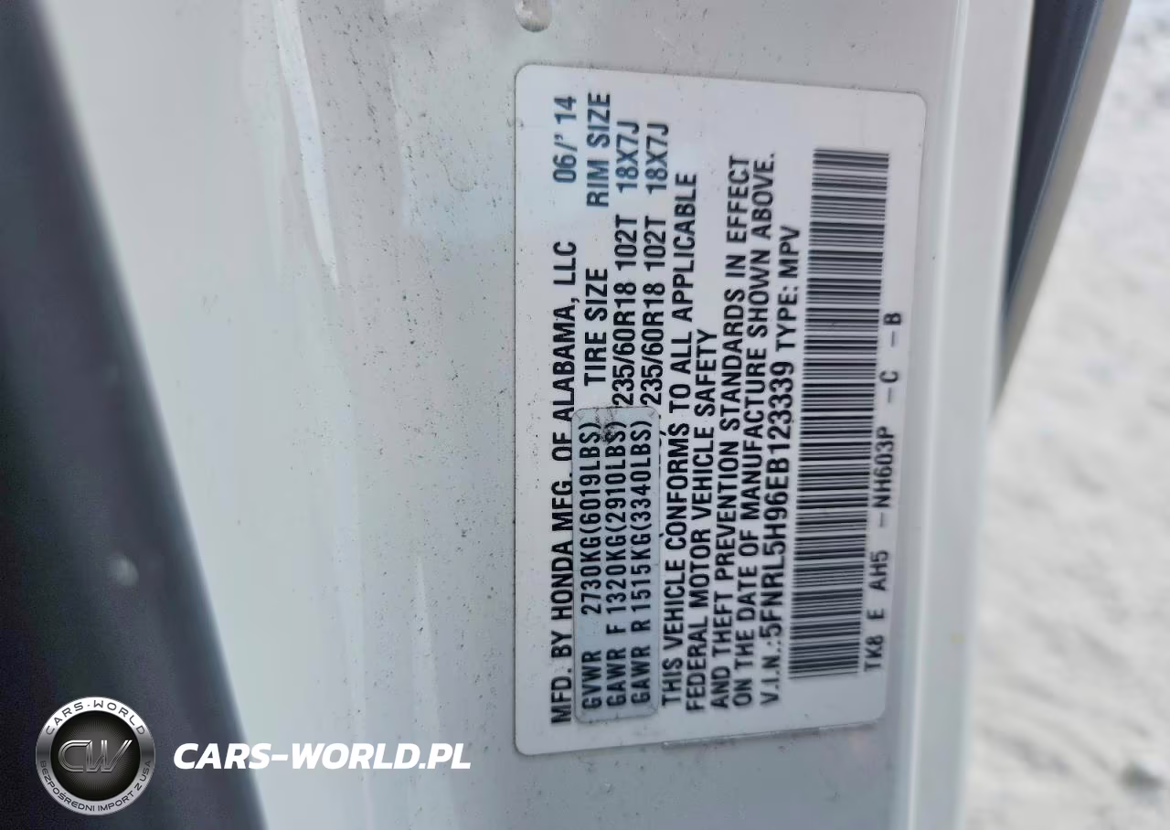 2014 Honda Odyssey Touring VIN:5FNRL5H96EB123339 - 13