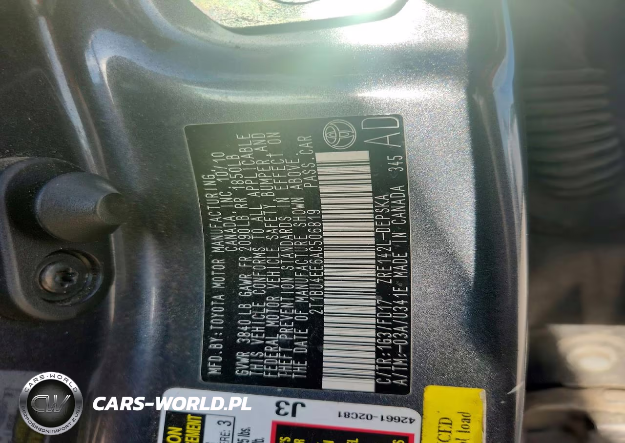 2010 Toyota Corolla S VIN:2T1BU4EE6AC506819 - 13