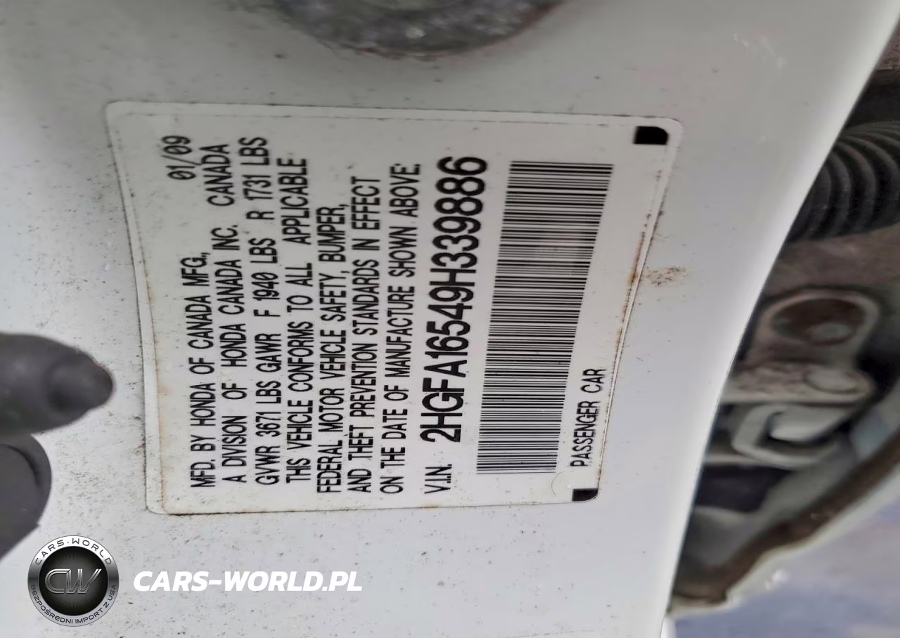 2009 Honda Civic Lx VIN:2HGFA16549H339886 - 12