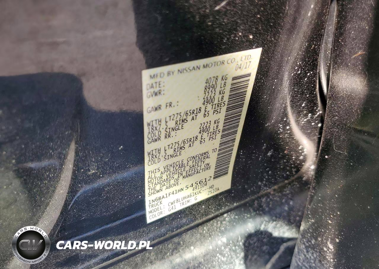 2017 Nissan Titan Xd Pro-4X VIN:1N6BA1F41HN545612 - 12