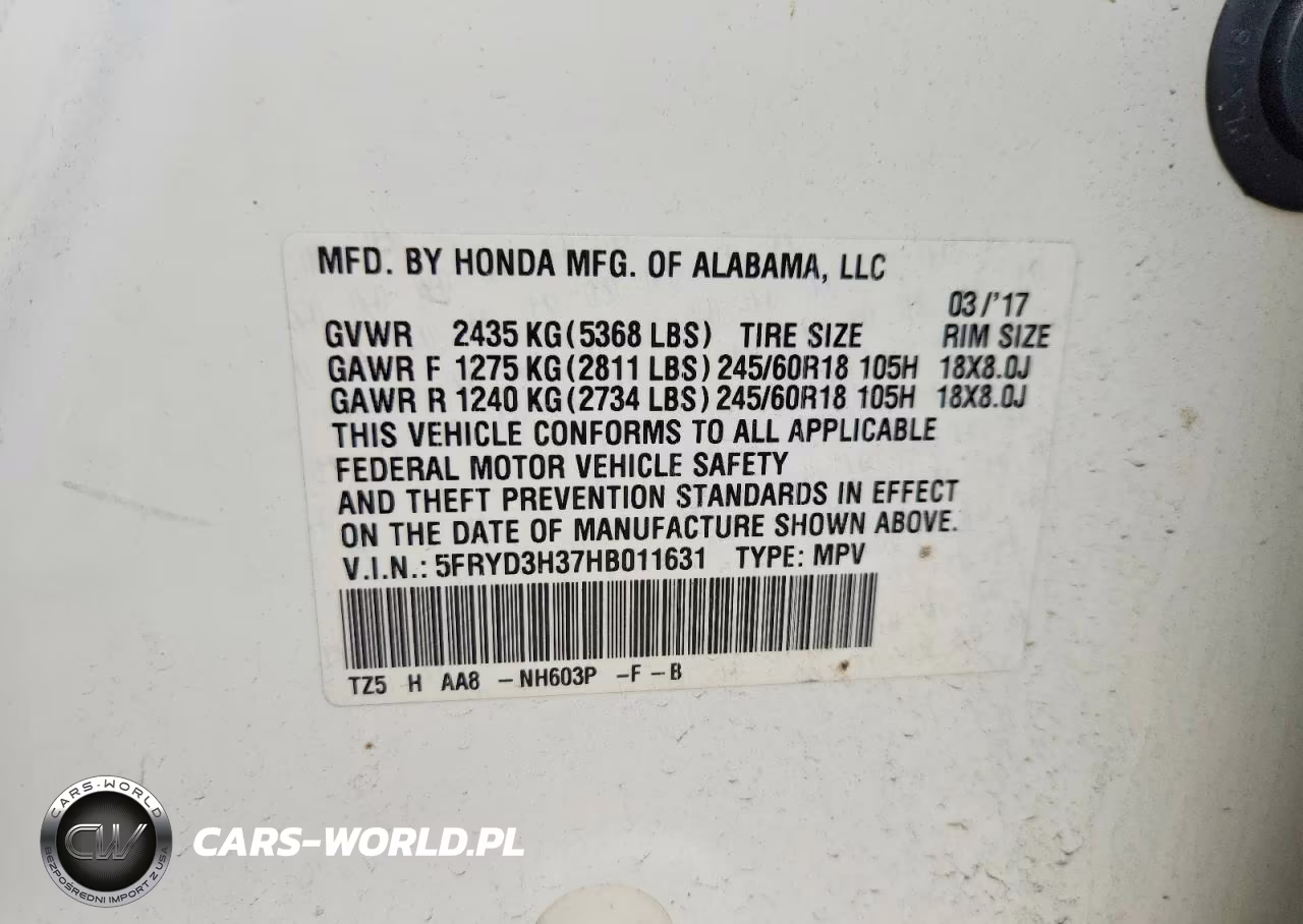 2017 Acura Mdx VIN:5FRYD3H37HB011631 - 12
