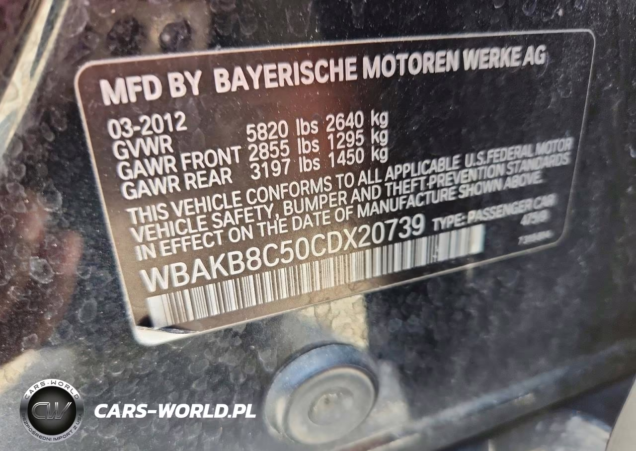 2012 BMW 750 Li VIN:WBAKB8C50CDX20739 - 12