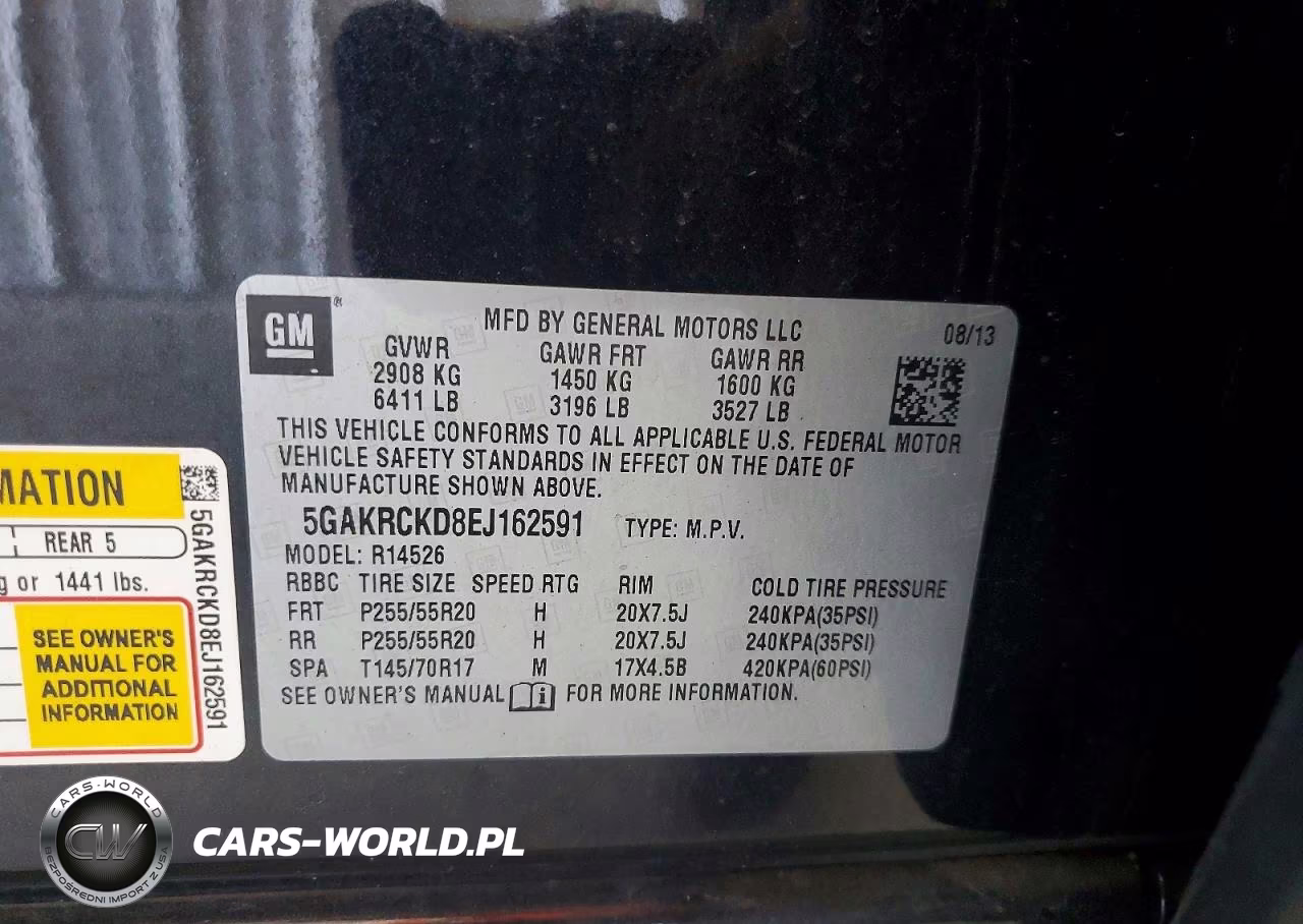 2014 Buick Enclave Premium VIN:5GAKRCKD8EJ162591 - 13