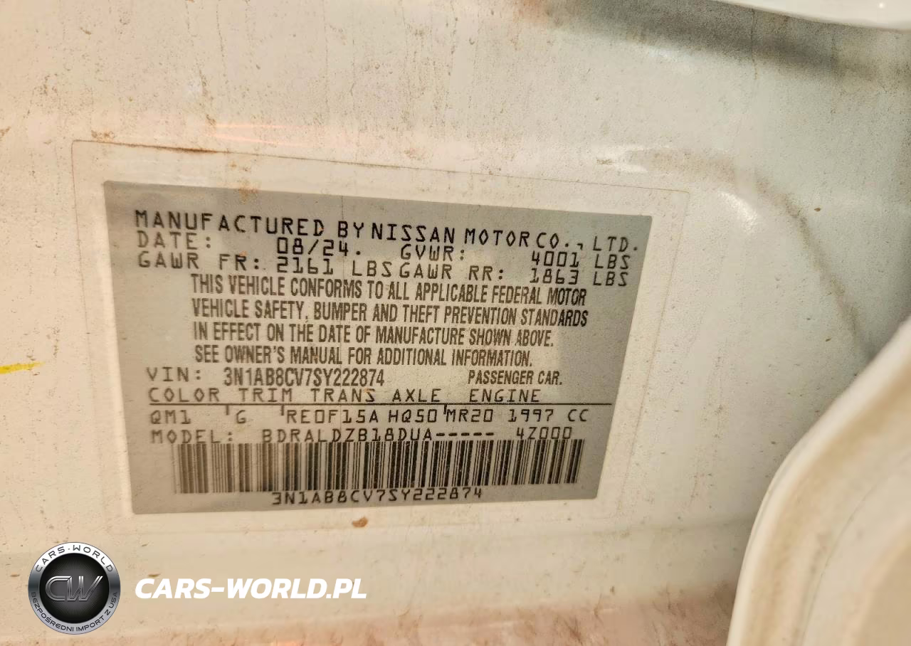 2025 Nissan Sentra Sv VIN:3N1AB8CV7SY222874 - 12