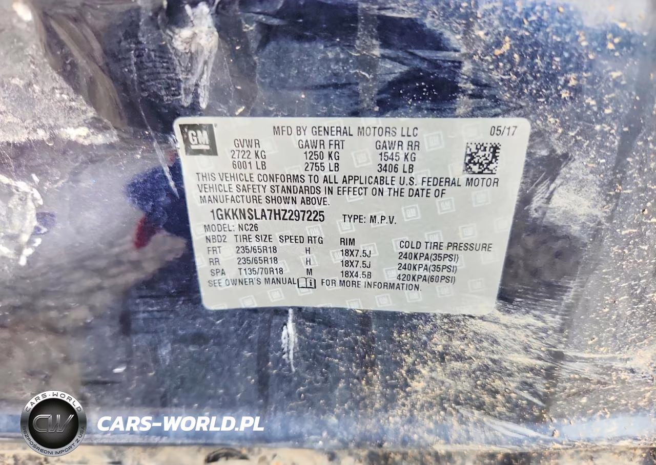 2017 GMC Acadia Sle VIN:1GKKNSLA7HZ297225 - 13