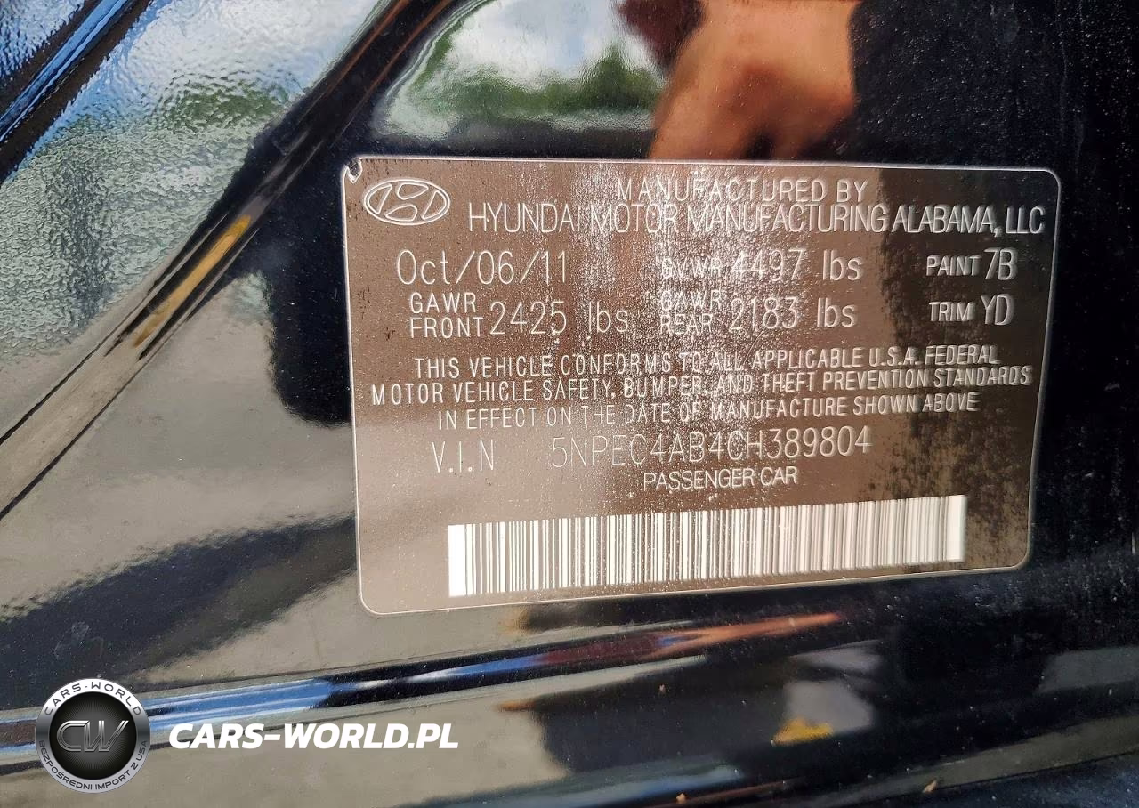 2012 Hyundai Sonata Limited 2.0T VIN:5NPEC4AB4CH389804 - 12