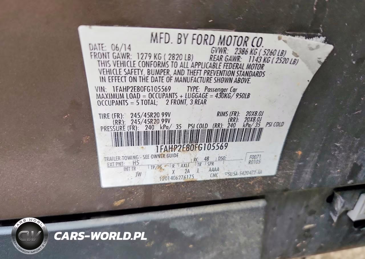 2015 Ford Taurus Sel VIN:1FAHP2E80FG105569 - 12
