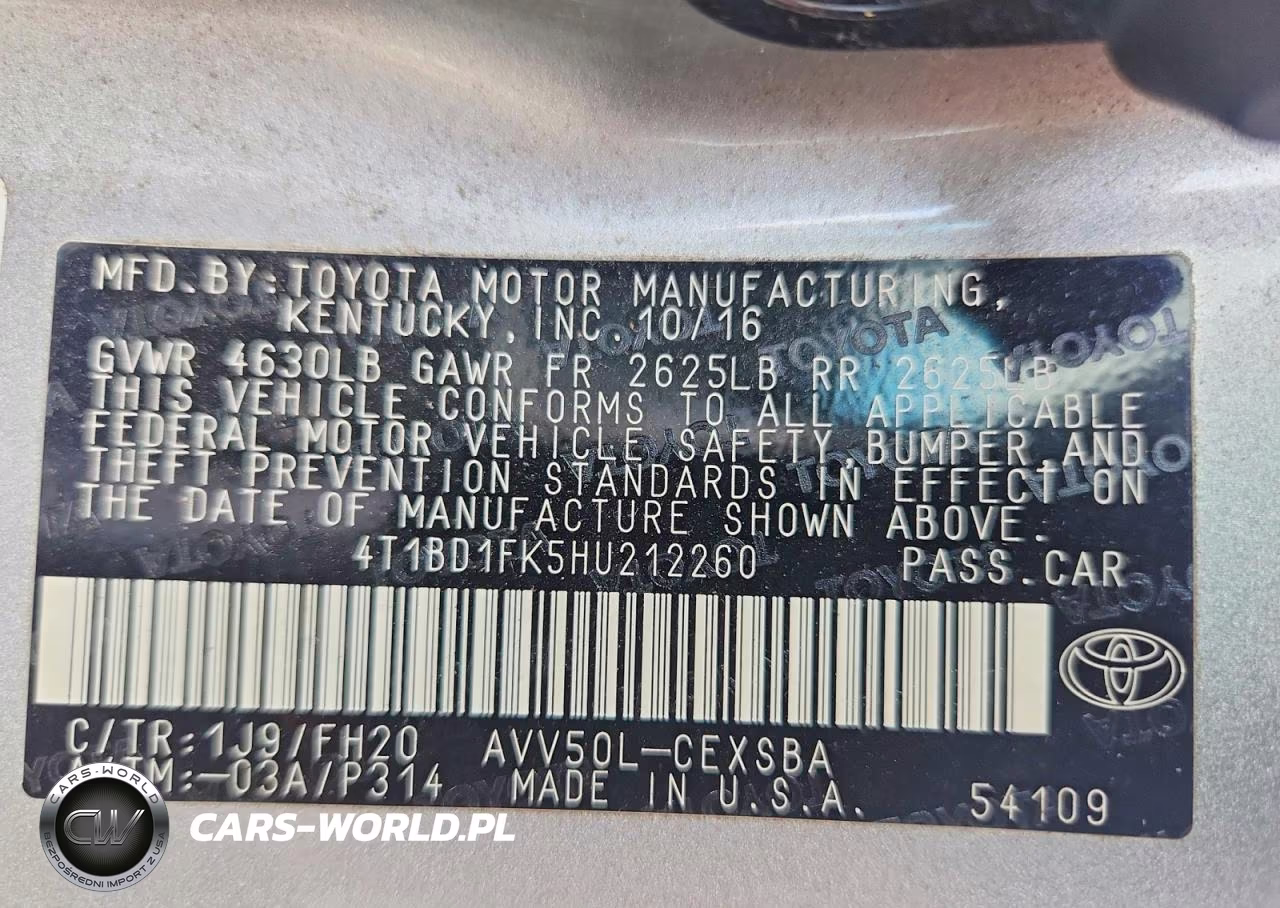 2017 Toyota Camry Hybrid Se VIN:4T1BD1FK5HU212260 - 13