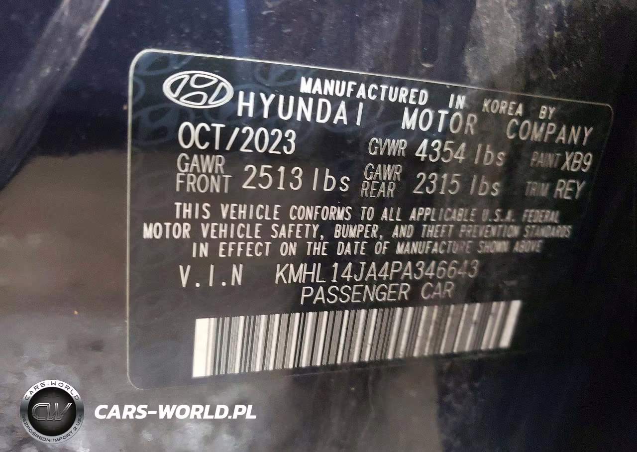 2023 Hyundai Sonata Sel VIN:KMHL14JA4PA346643 - 13