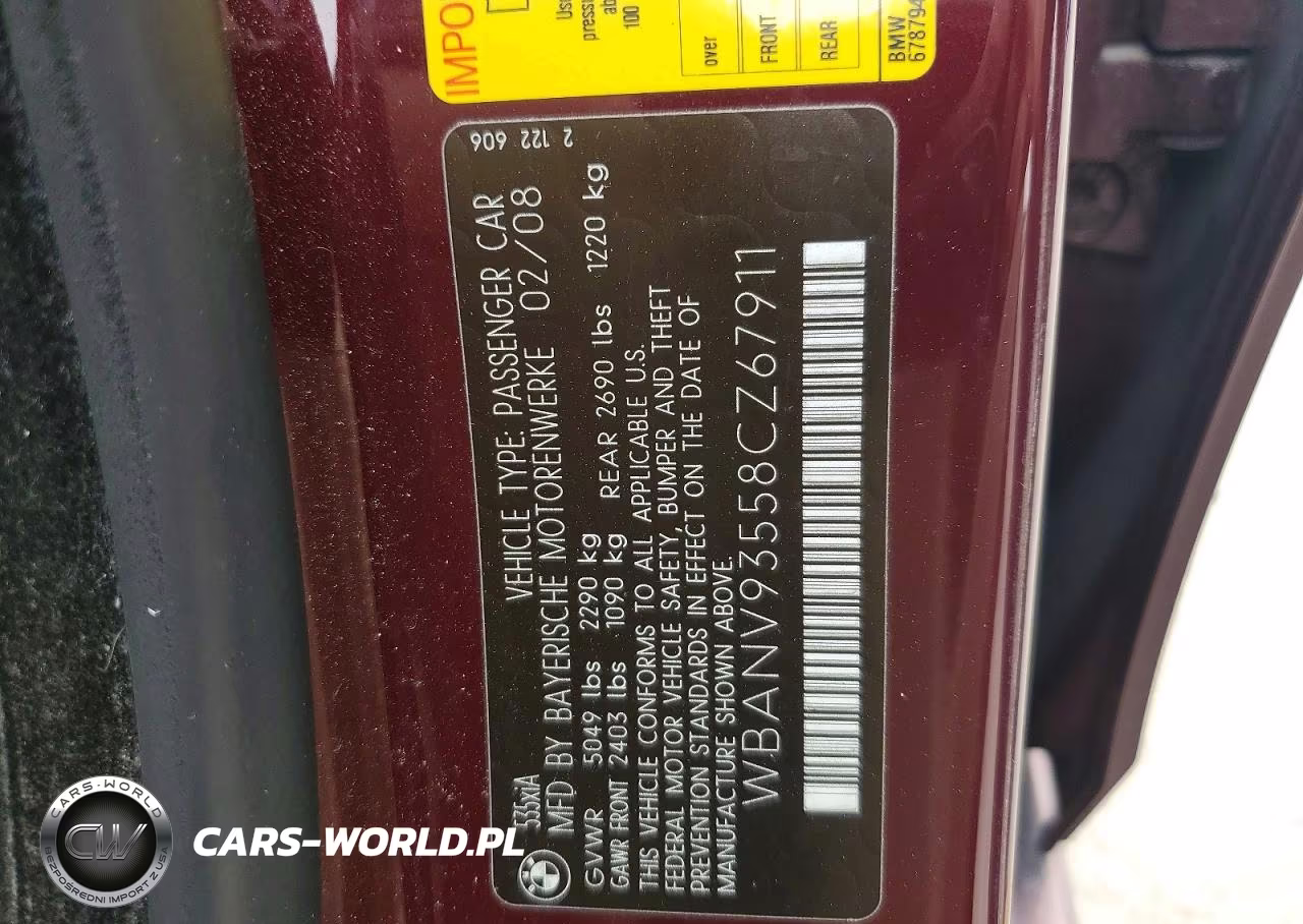 2008 BMW 535 Xi VIN:WBANV93558CZ67911 - 12