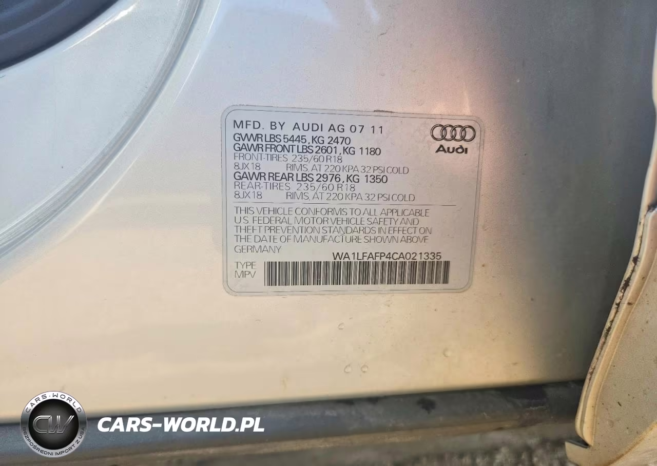 2012 Audi Q5 Premium Plus VIN:WA1LFAFP4CA021335 - 12