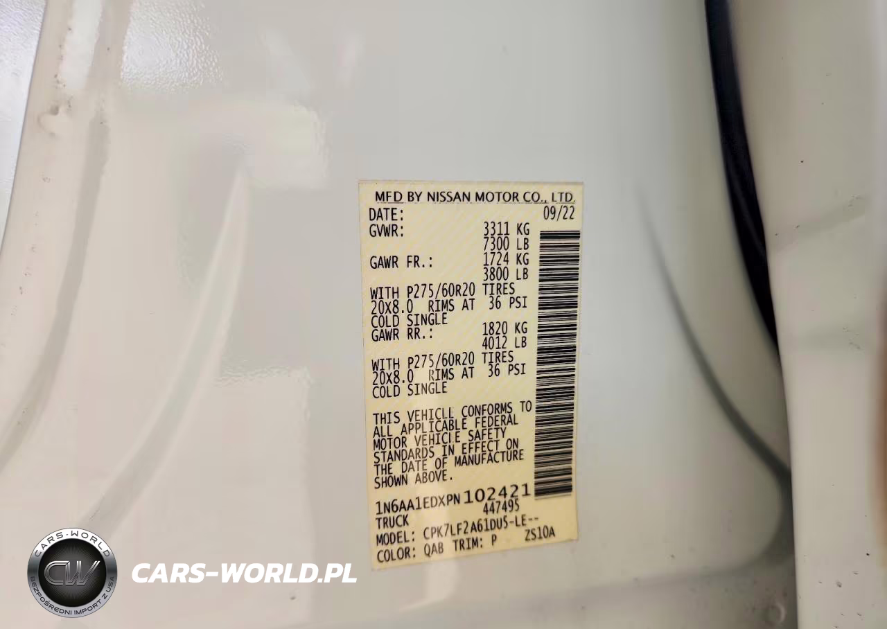 2023 Nissan Titan Platinum Reserve VIN:1N6AA1EDXPN102421 - 12
