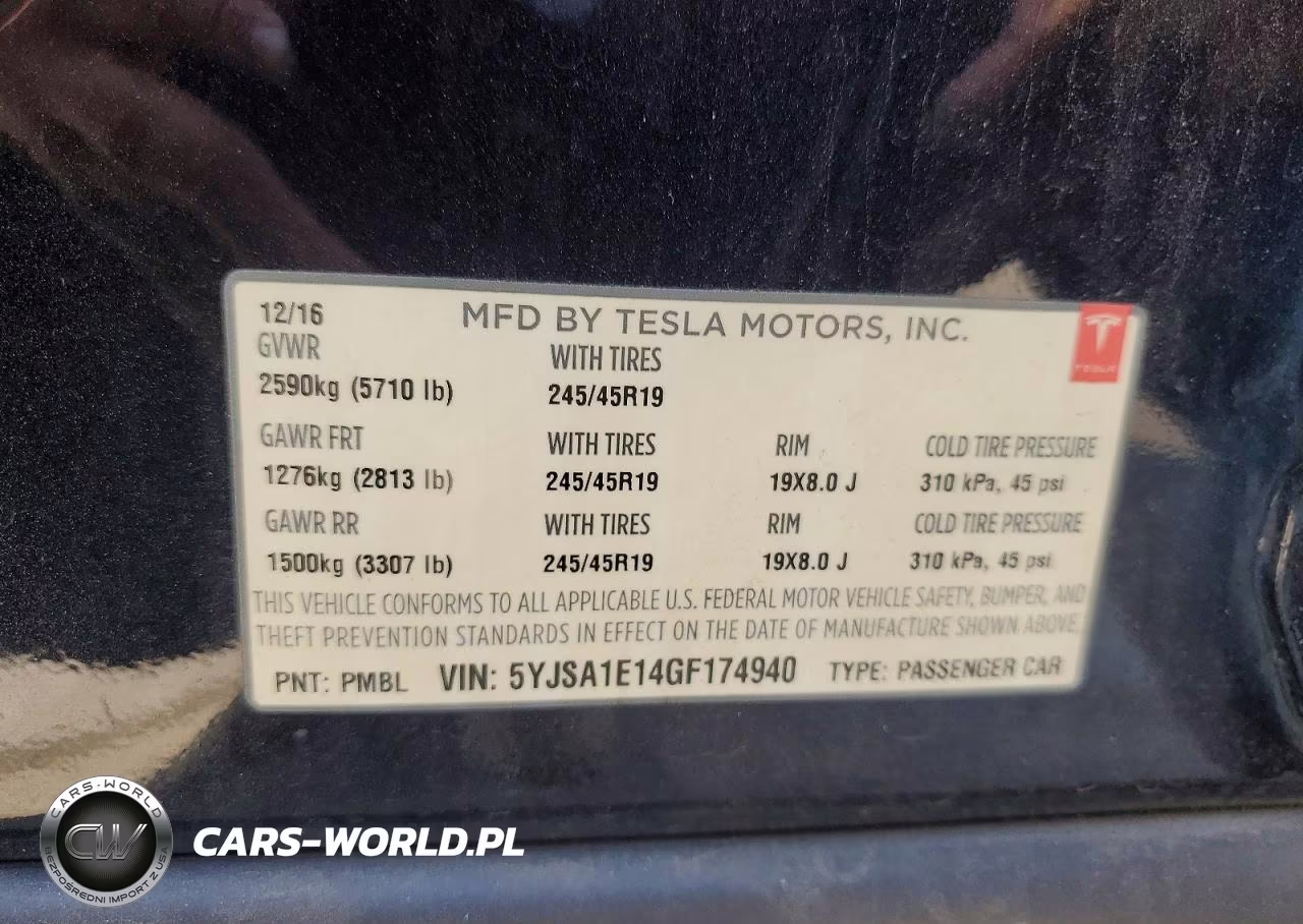 2016 Tesla Model S VIN:5YJSA1E14GF174940 - 12