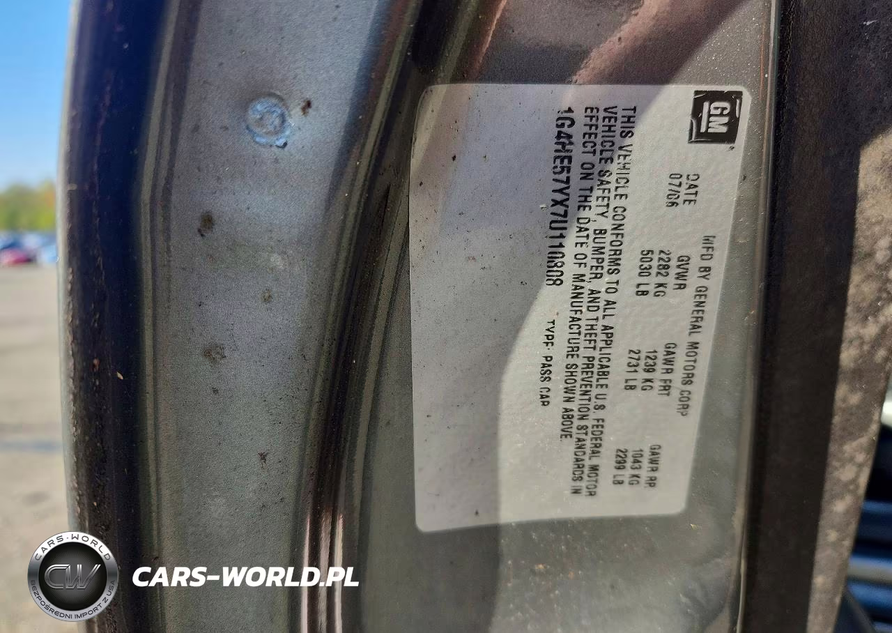 2007 Buick Lucerne Cxs VIN:1G4HE57YX7U110808 - 12