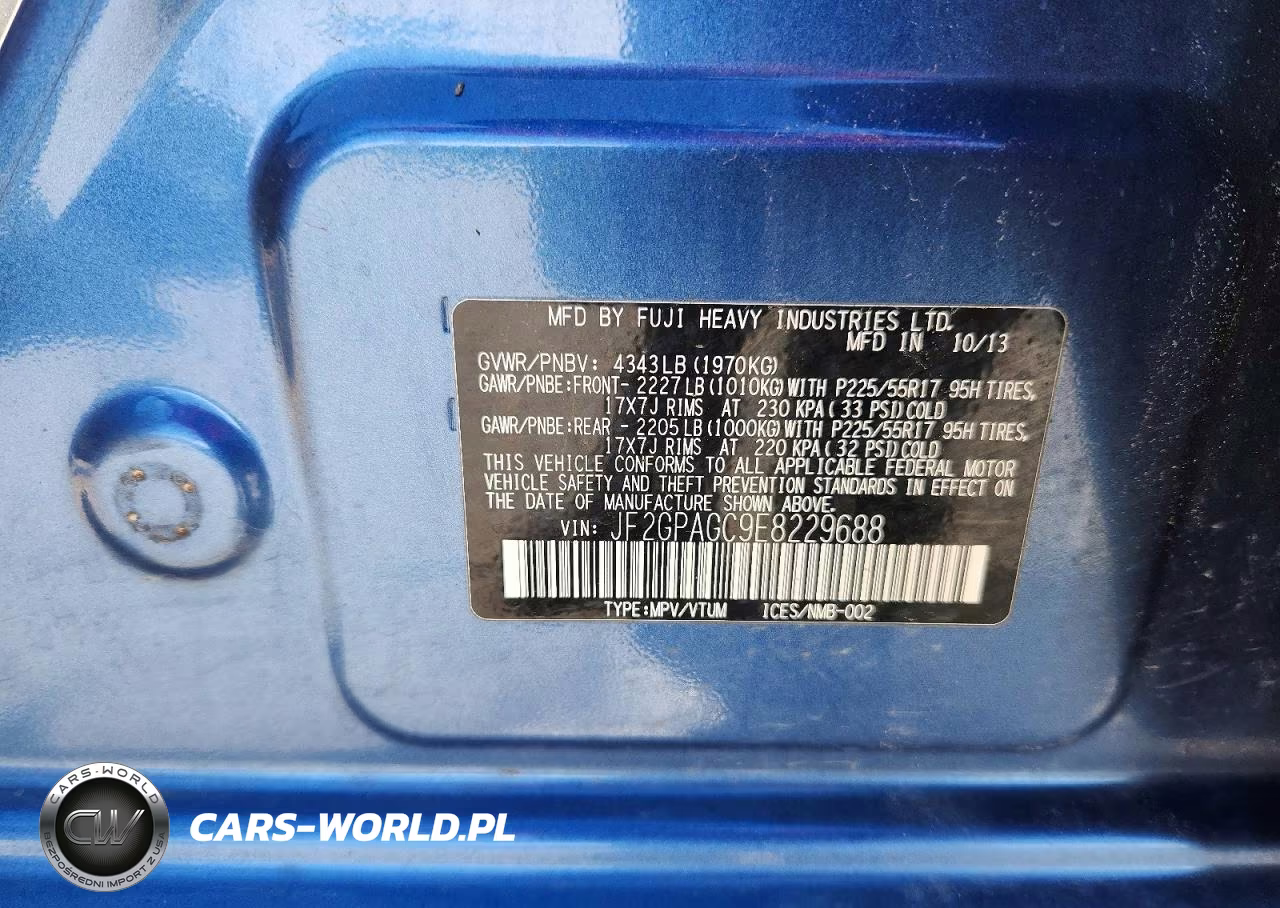 2014 Subaru Xv Crosstrek 2.0 Limited VIN:JF2GPAGC9E8229688 - 13
