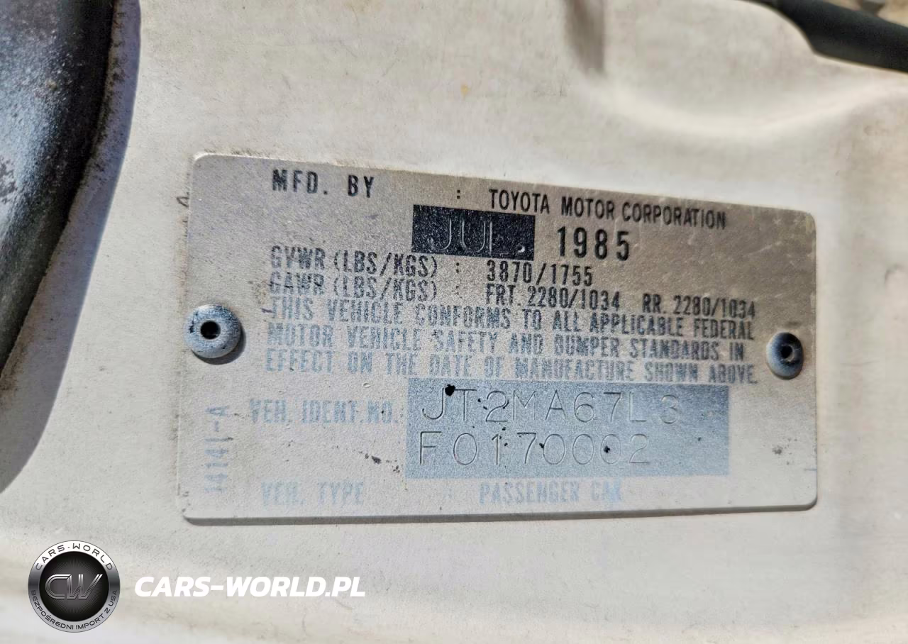 1985 Toyota Celica Supra L Type VIN:JT2MA67L3F0170002 - 12