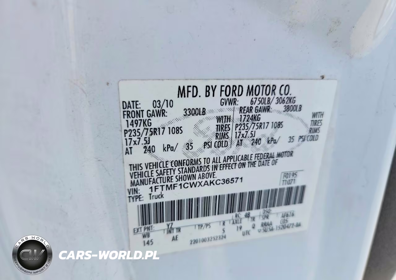 2010 Ford F150 VIN:1FTMF1CWXAKC36571 - 12
