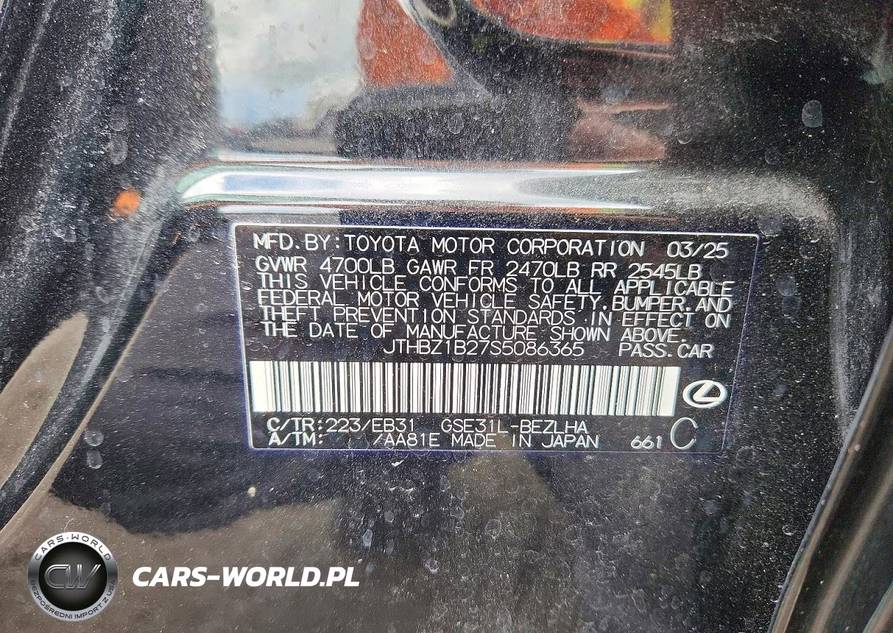 2025 Lexus Is 350 F Sport Design VIN:JTHBZ1B27S5086365 - 13