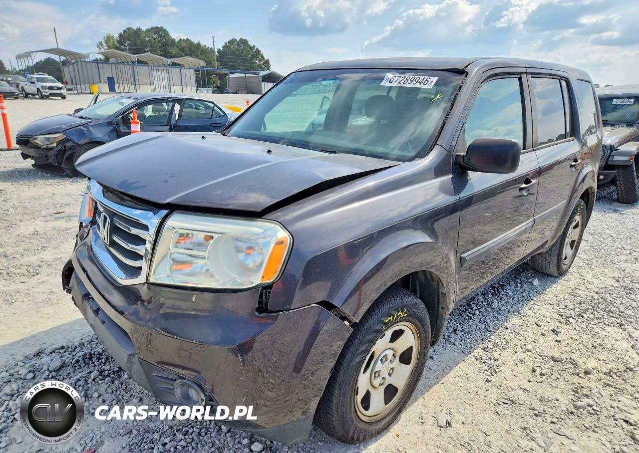 2012 Honda Pilot Lx VIN:5FNYF3H28CB037215 - 1