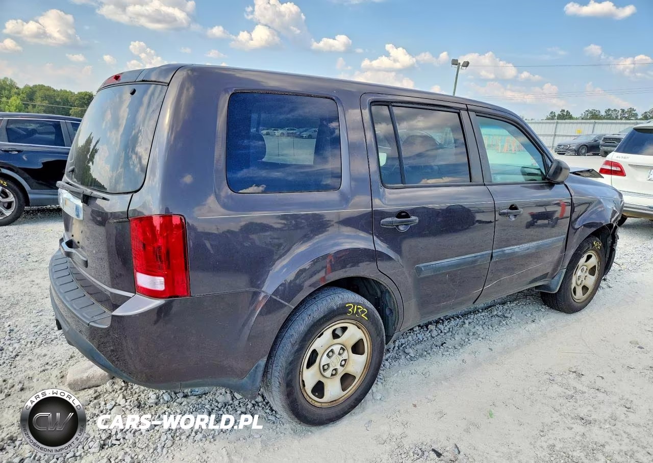2012 Honda Pilot Lx VIN:5FNYF3H28CB037215 - 3