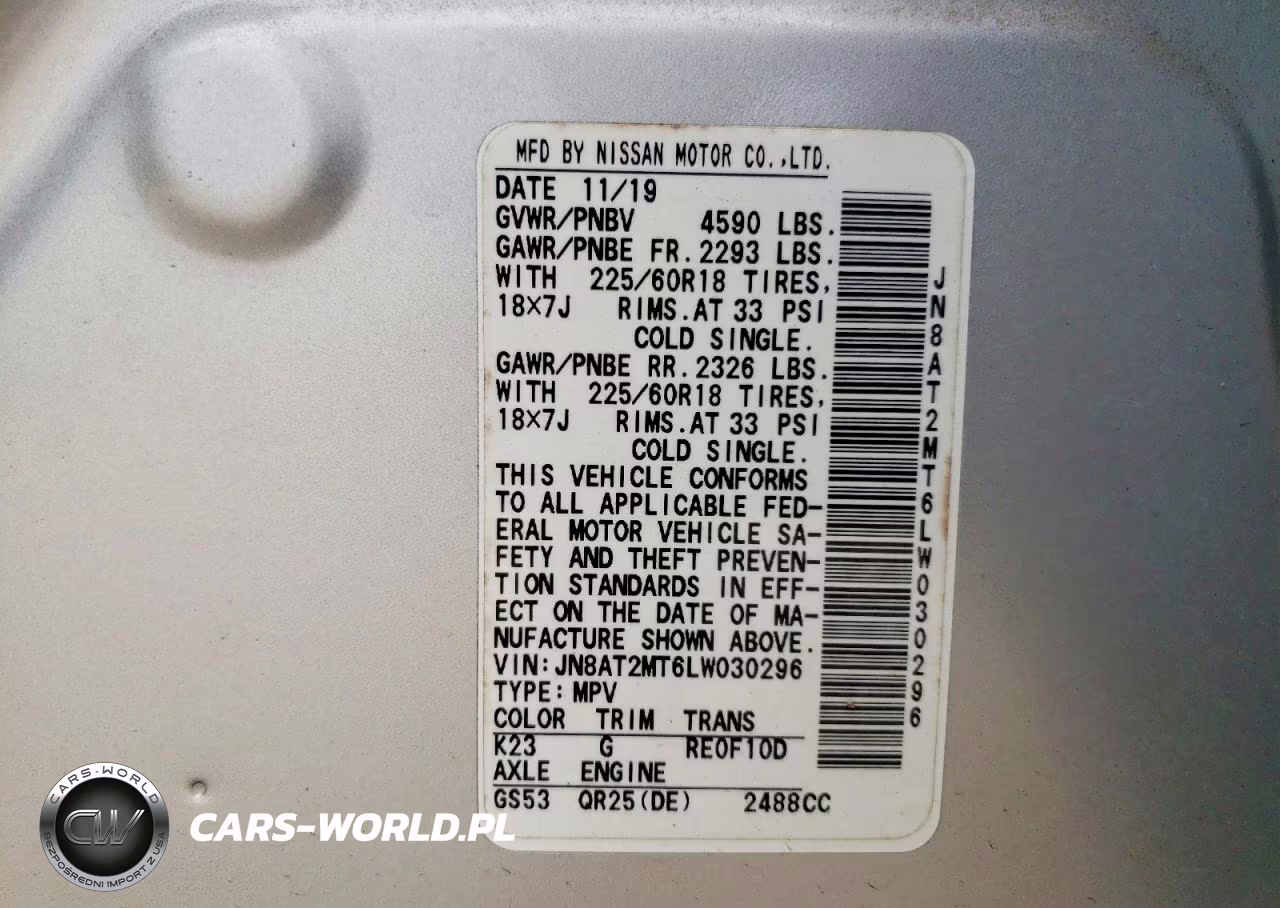 2020 Nissan Rogue Sv VIN:JN8AT2MT6LW030296 - 13