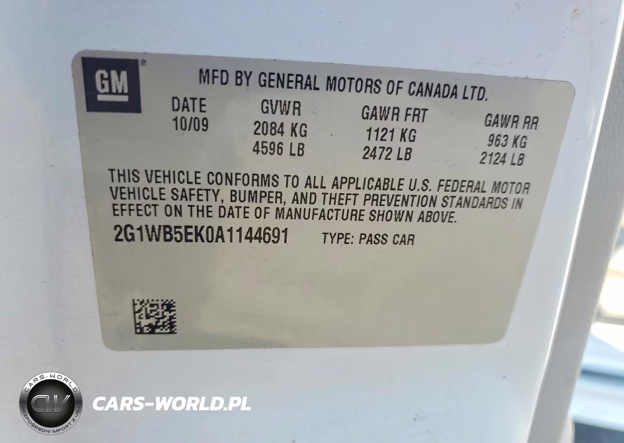 2010 Chevrolet Impala Lt VIN:2G1WB5EK0A1144691 - 12