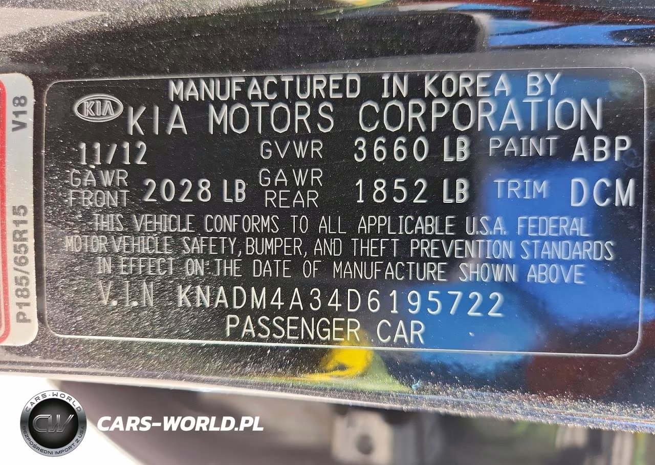 2013 Kia Rio Lx VIN:KNADM4A34D6195722 - 12