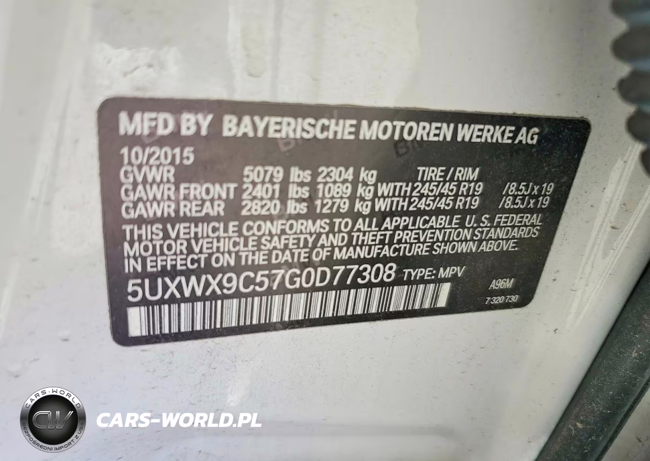 2016 BMW X3 xDrive28I VIN:5UXWX9C57G0D77308 - 13