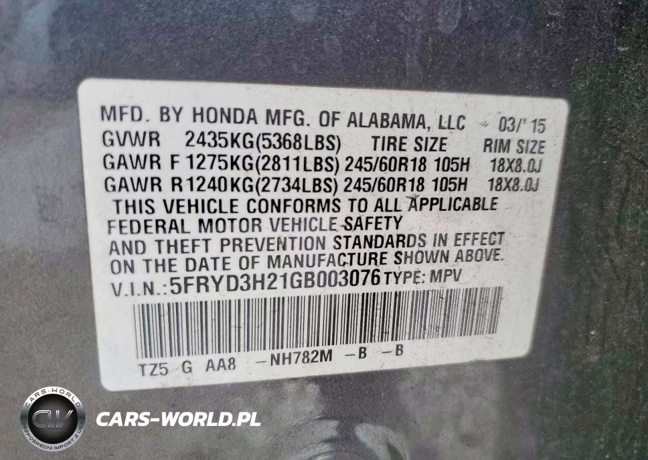 2016 Acura Mdx VIN:5FRYD3H21GB003076 - 13