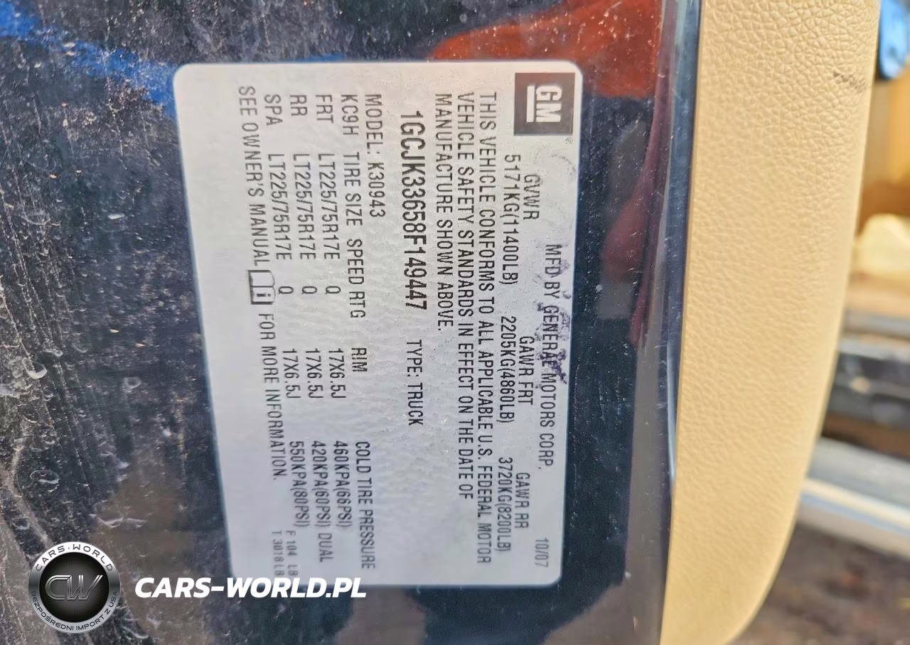 2008 Chevrolet Silverado C1500 High Country VIN:1GCJK33658F149447 - 12