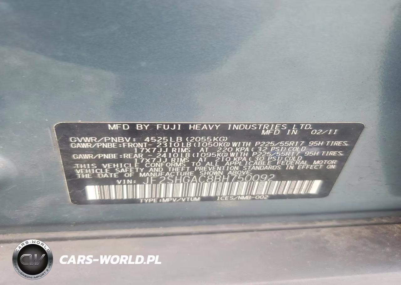 2011 Subaru Forester 2.5X VIN:JF2SHGAC8BH750092 - 13