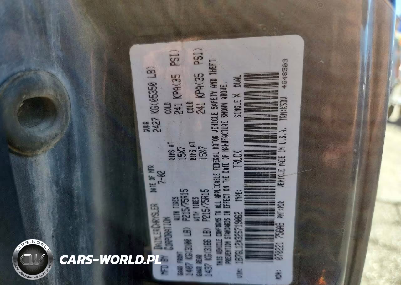 2002 Dodge Dakota Base VIN:1B7GL12X32S719062 - 12