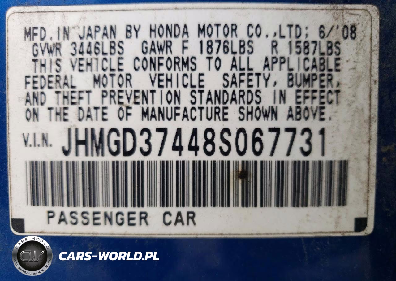 2008 Honda Fit VIN:JHMGD37448S067731 - 12
