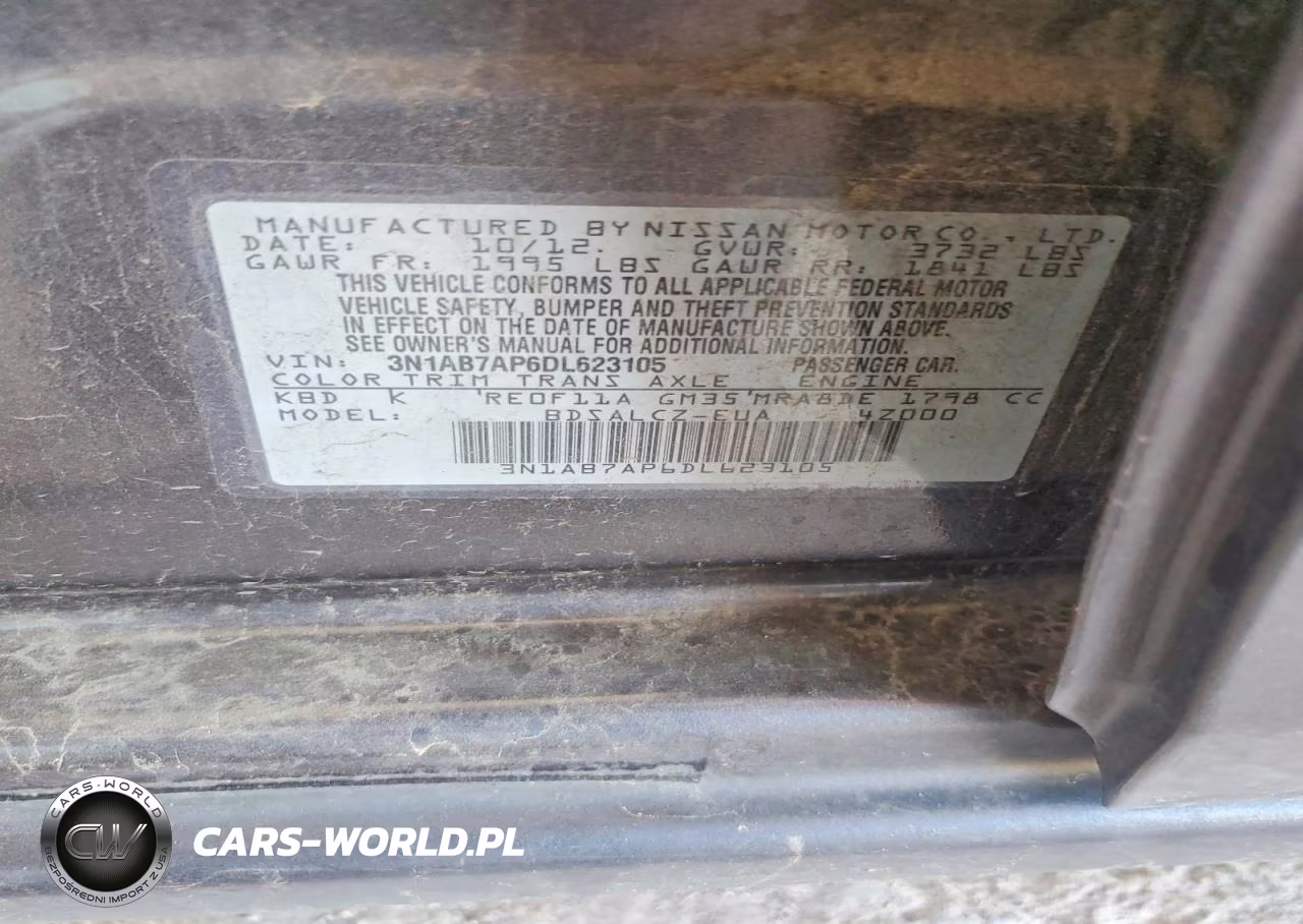 2013 Nissan Sentra S VIN:3N1AB7AP6DL623105 - 12